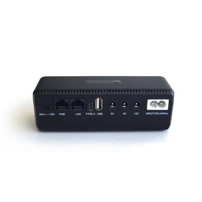 中国 ミニUPS 5V 9v 12v モデム用ルーター用 カメラ 18w 10400mah ポーポート付き 販売のため