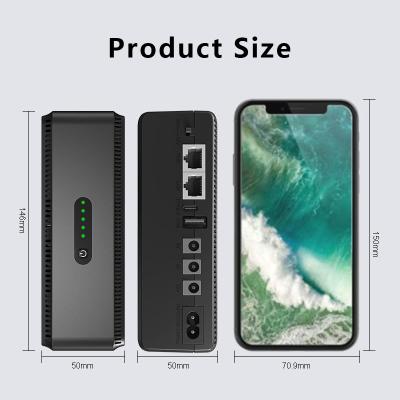 China UPS Fornecimento de energia 10400MAH MINI UPS em preto 10400mah Para Wifi Fouter à venda