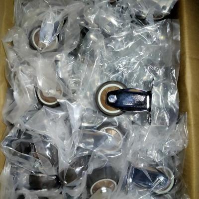 China 2 Inch Vending Machine Casters Chrome Painted Rigid Plate Caster Wheels for sale