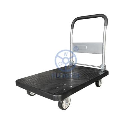 China 880lbs OEM resistente de la carretilla plegable plástica negra de la plataforma de la capacidad los 90x60cm en venta