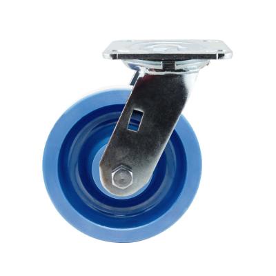 中国 PU Wheel Waterproof Swivel Industrial Heavy Duty Casters Wheels 8 Inch Blue OEM 販売のため