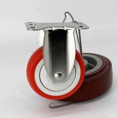 China Zinc Plating Stainless Steel Thread Stem Casters 304 Stainless Steel Bracket 500 Lbs Load Capacity for sale