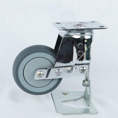 中国 4 Inch TPR Spring Casters 220LBS Capacity Spring Loaded Caster Wheels For Pallets 販売のため