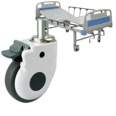 中国 Industrial Strength Nylon Steel Bracket Medical Casters With 4 Inches Overall Height 販売のため