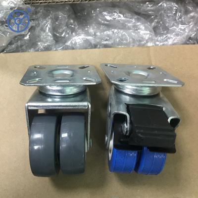 China Zinc Plated Light Duty Casters / Swivel Casters TPR Smooth Wheel 19-24mm Wheel for sale