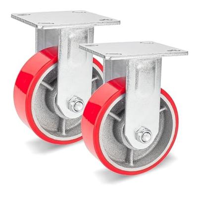 Κίνα Heavy Duty 350kg PU Cast Iron Swivel Caster Wheel Without Brake προς πώληση