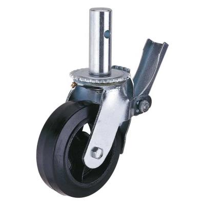 China 50mm Load Capacity 200/250kg Industrial Scaffolding Wheels with Double Ball Bearing Zinc Plated Surface for sale