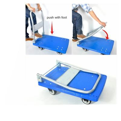 China Silent Smooth Rolling Platform Trolley Cart With Swivel TPR/PU Wheels for sale