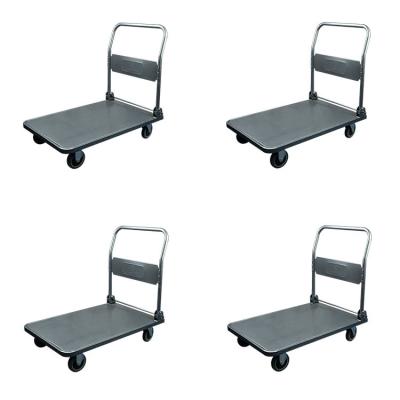 China 330 libras de capacidad plataforma plegable carrito de cuatro ruedas de ruedas carrito plegable en venta