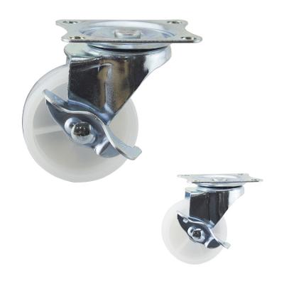 China 50mm Wheel Side Lock PP Light Duty Casters For Furniture for sale