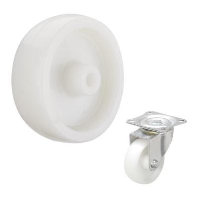 China 75mm White  80KG Load Capacity Nylon Castor Wheels for sale