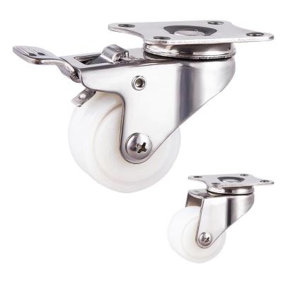 China 2 Inch Rustproof 110LBS Capacity Double Locking Swivel Plate  Stainless Steel Casters for sale