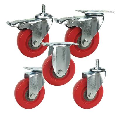 China 100mm Diameter 198LBS Capacity Swivel Medium Duty Casters With Covers for sale