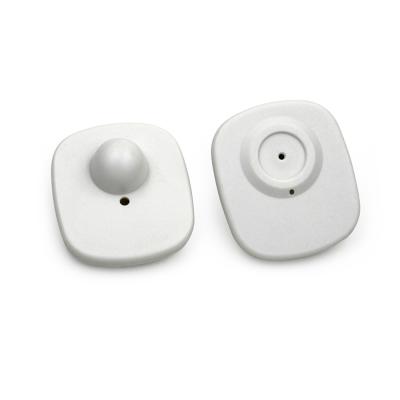 China ABS Mini Hard White Square Security Alarm RF EAS Tough Tag For Clothing Stores for sale