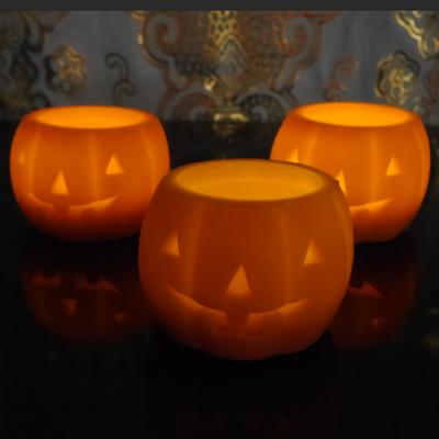 China Wholesale Halloween Pumpkin Flameless LED Candles Light for sale