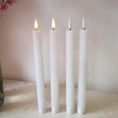 China Flameless Black Wick LED Taper Candle for sale