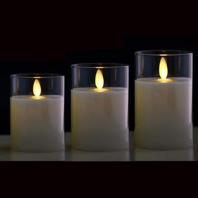 China Remote control glass jar led candle for sale