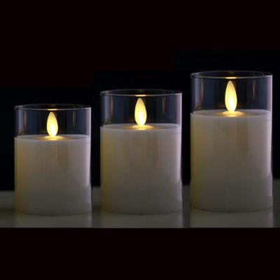 China Remote Control Glass Jar Led Candle for sale