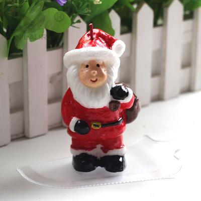 China Wholesale Remote Control Christmas Santa Wax Santa Candles With Color Painting for sale