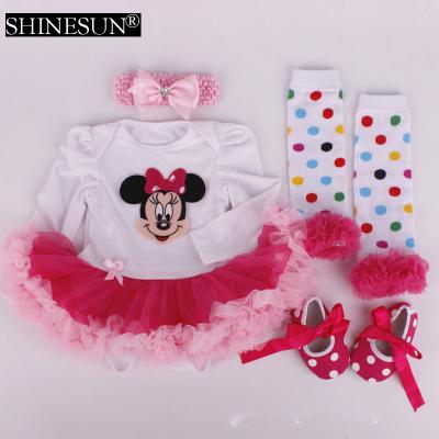 China Newborn Baby Santa Christmas Romper Sets Baby Girl Christmas Clothes Antibacterial Holiday Clothing Sets for sale