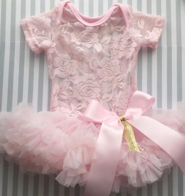 China Breathable Baby Girls 1st Birthday Lace Tutu Jumpsuit Outfit-Newborn Tutu Dress for sale