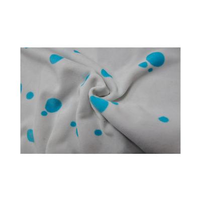 China Blue Anti-Static Dot Fabric Knitting Velor Fabric In-Stock Ready To Ship for sale