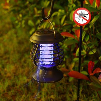 China 2021 Portable Stocked Pest Control Lamp Insect Zapper Mosquito Killer Lamp, Solar Power Waterproof UV Mosquito Trap for sale