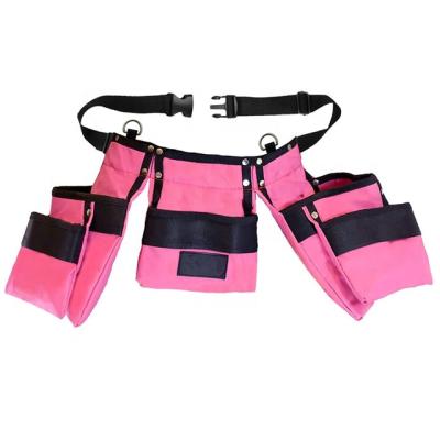 China Padded Tool Belt Adjustable Waist Ties Tool Belt Pink for Women Ladies Stylish Belt Pockets for sale