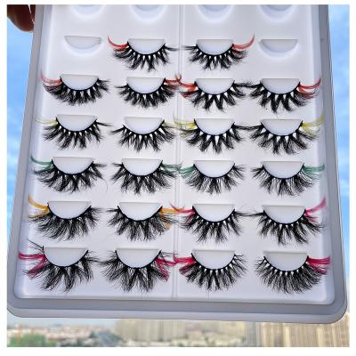 China Long New Beautiful Natural Holiday Halloween Lash Manufacturer Thick Handmade 4d 3d Mink Eyelashes Butterfly Color Vendor for sale