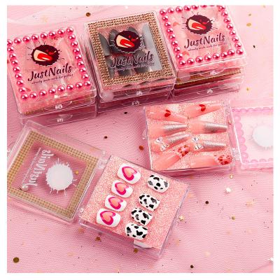 China Beauty Lover Easy Wear Fake Nails With Rhinestones Press On Nails Artificial Nails For Women for sale