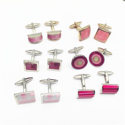 China Wholesale high quality pink custom logo material jewelry gift decoration super hero cufflinks jewelry for sale