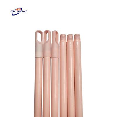 China Windows Cleaning pole High Quality Smooth Surface PVC Laminated Shrink Film Broom Mop Handle Stick Iron Mop Pipes for sale