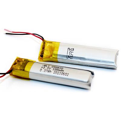 China Toys Factory Wholesale Small Devices Cycle Mah Battery 3.7 Voltage 500830 100mah kc Polymer Battery for sale