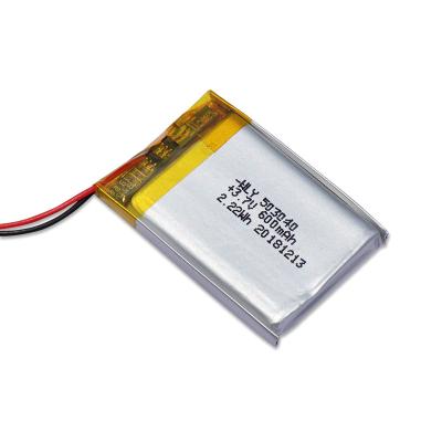 China Rechargeable Toys Polymer Battery WLY 503040 600mah 3.7V Lithium Polymer Batteries for sale