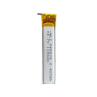 China Consumer Electronics WLY 040838 400838 small lipo battery 3.7v 100mah lithium polymer rechargeable batteries for digital products for sale