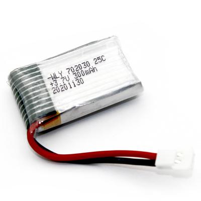 China Rechargeable Toys High Rate 25C RC Drone Helicopter Lithium Polymer Battery 702030 300mah 3.7V Lipo Battery for sale