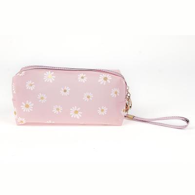 China Travel Custom Makeup Fashion Logo Promotional Gift Small Pvc Waterproof Organizer Floral Printed Cosmetic Bag for sale