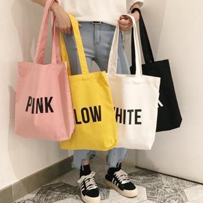 China Custom Reusable Canvas Tote Bags Fashion Logo And Colors Large Capacity Canvas Shopping Bag Cotton Tote Bag for sale