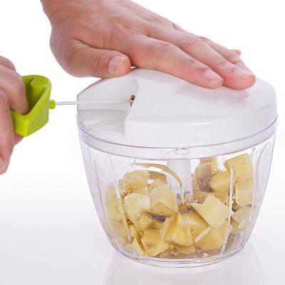 China Manual Multi Function Kitchen Plastic Mini Vegetable Hand Pull Chopper Viable for sale