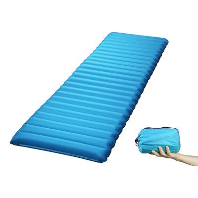 China Lightweight Foldable Outdoor Inflatable Air Cushion Camping Sleeping Mat Outdoor Camping Boosting Mattress Pad for sale