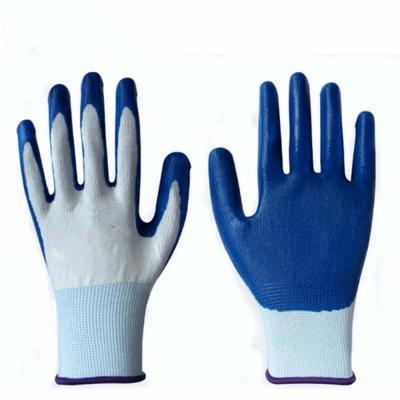 China Anti-impact Nitrile Coated Work Glove With Nitrile Dipped Grip On Palm And Fingers for sale