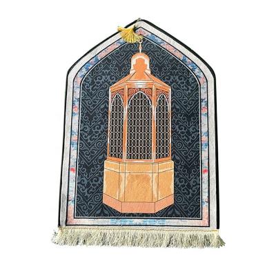 China Wholesale Non-slip Velvet Luxury Portable Adult Children Customized Muslim Prayer Mat for sale