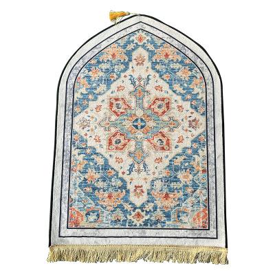 China Saudi Arabia luxury non-slip muslim prayer rug made sajadah islamic prayer rug muslims for sale