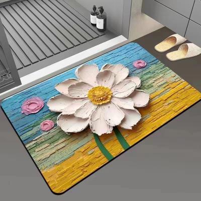 China Wholesale Luxury Custom Printed Anti Slip Foot 3d Entrance Entrance Door Mat Washable Washable for sale