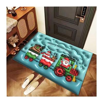 China Supermarket Washable Sizes Designs Customized Christmas Supply Large Customized Welcome Door Mat for sale