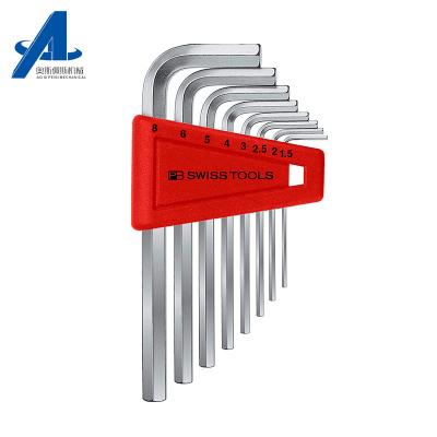 China Alloy Based On Swiss Spring Steel PB Tools 8 Pcs L Type Hexagon Wrench Hex Allen Key Wrench Screwdriver Home Repair Tool Kit for sale