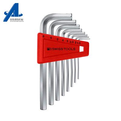 China Alloy Based On Swiss Spring Steel PB Tools 7 Pcs L Type Home Mini Hexagon Wrench Hex Allen Wrench Key Screwdriver Repair Tool Kit for sale