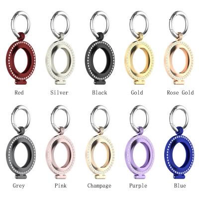 China Anti-drop fashion cool diamond bling glitter shinny metal alloy cover shell case for apple airtag lane stitch pet for sale