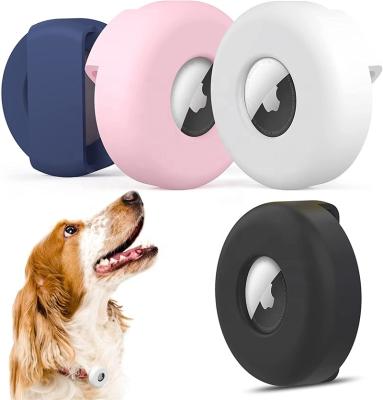 China Anti-Fall Silicon Cover Device Dog Collar Rubber Wallet Tracker Case For Apple Airtags for sale