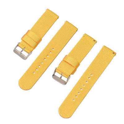 China Solid Color Sports Nylon Watch Straps Quick Release Color Nano Watch Strap 20MM Solid Nylon Watch Band Strap 22mm for sale